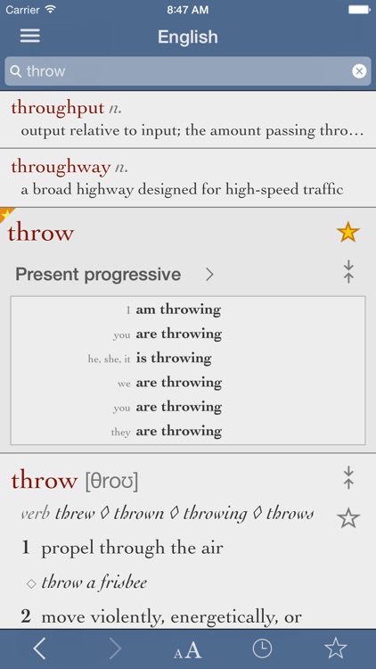 English Dictionary and Thesaurus with Verbs