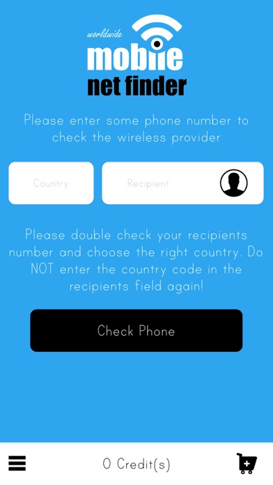 Mobile Phone Provider Check Screenshot