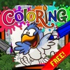 Coloring Book : Painting Pictures Birds Cartoon  Free Edition