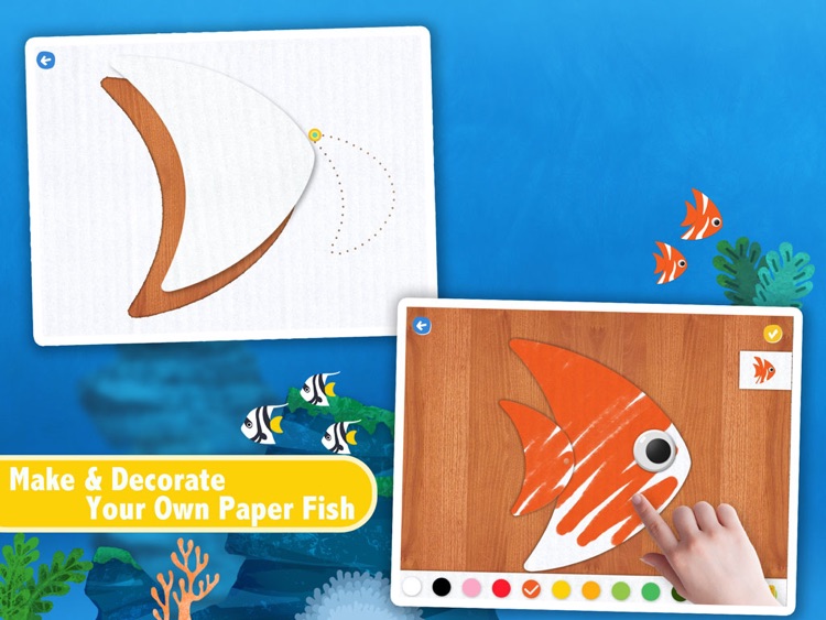 Labo Paper Fish - Make fish crafts with paper and play creative marine games