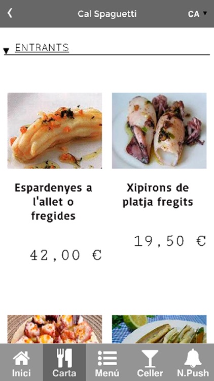 Cal Spaguetti - cocina especializada en pescado y marisco