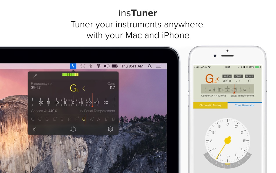 #4. insTuner - Chromatic Tuner for Guitar, Ukulele and String Instruments (macOS) 来自: 轶翔 肖