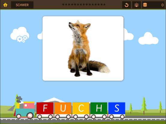 Wort Eisenbahn - Rechtschreibwettbewerb & Wörtersuch-Puzzle für Kinder iPad screenshot