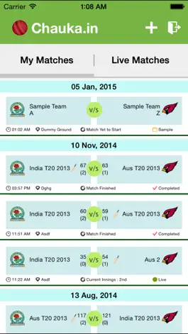 Game screenshot Chauka Cricket Scoring App mod apk