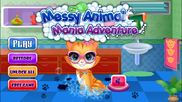 Messy Animal - Pet Vet Care and dress up puppy and kitty