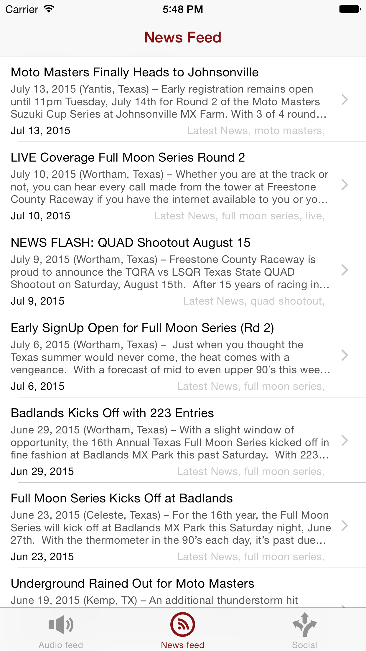 RaceFM screenshot 2