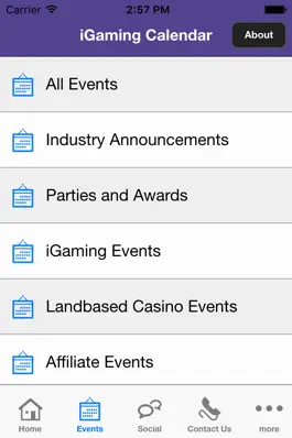 Game screenshot iGaming Events Calendar apk
