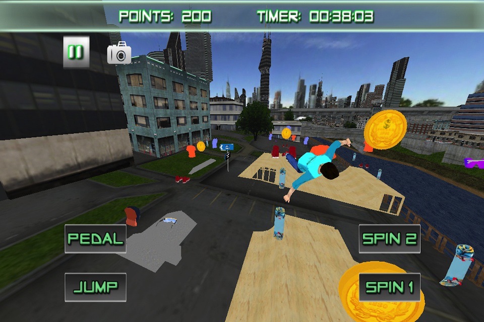 Roller Skating 3D Free Skate Action Board Game screenshot 2