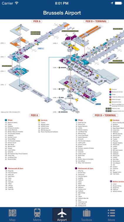 Brussels Offline Map - City Metro Airport