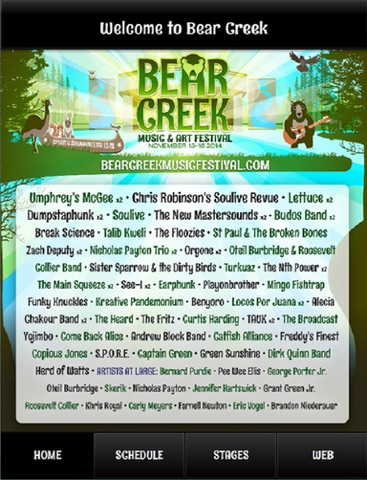 Bear Creek Festival app screenshot 2