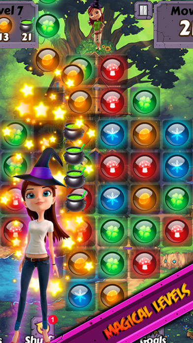 Screenshot #2 pour Bubble Girl Soda Witch - Pop the yummy gem candy and easy shooter puzzle