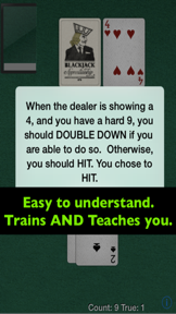 Blackjack Card Counting Trainer Free screenshot