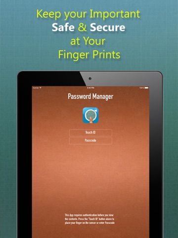 Password Manager - A Secret Vault for Your Digital Wallet with Fingerprint & Passcode