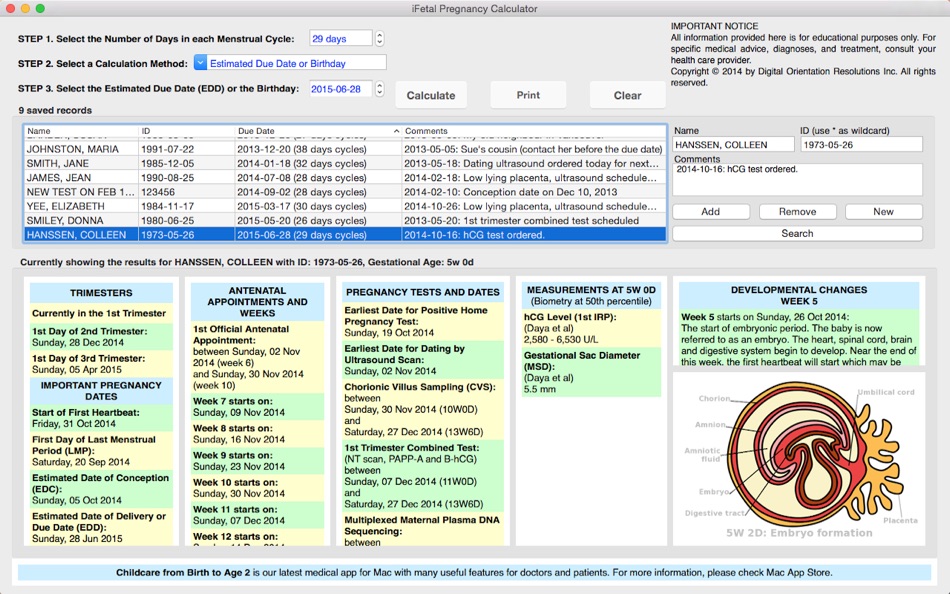 iFetal Pregnancy Calculator - 3.1.1 - (macOS)