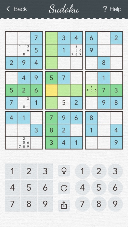 Sudoku 2 - japanese logic puzzle game with board of number squares