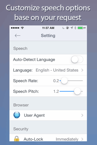 Speech Browser - Listen  news, read novels and speech for any webpage screenshot 2