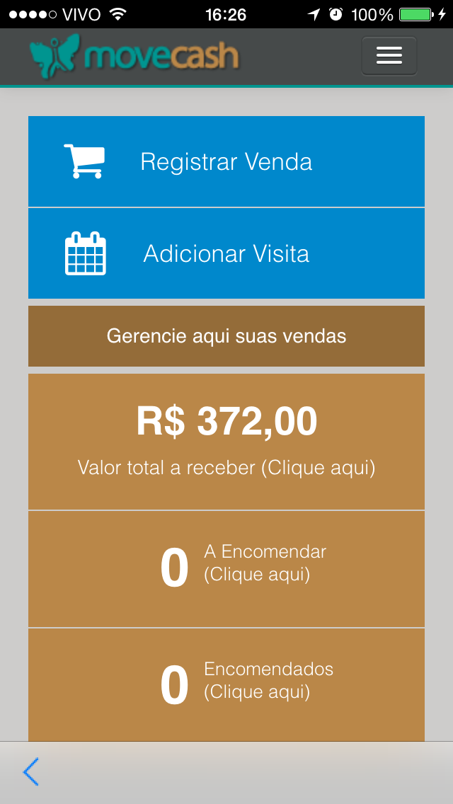 Screenshot #1 pour Movecash gestão de vendas