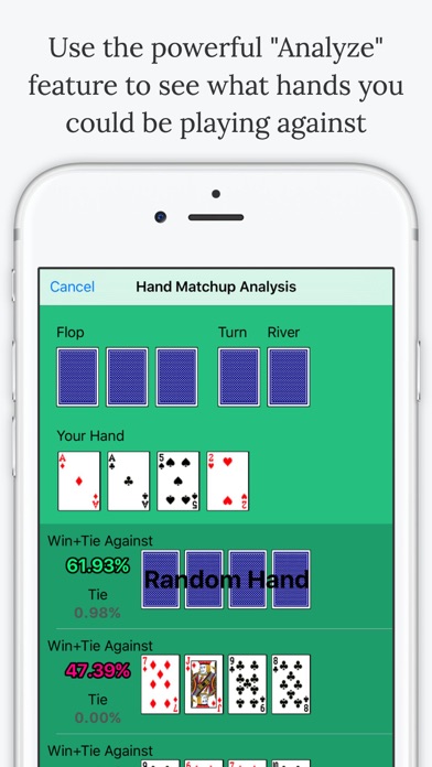 Omaha Poker Calculator - Calculate Odds and Chances % to Win Screenshot 1