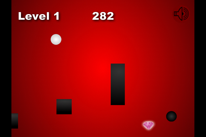 Black N White Game - impossible swype to move and avoid dark geometry