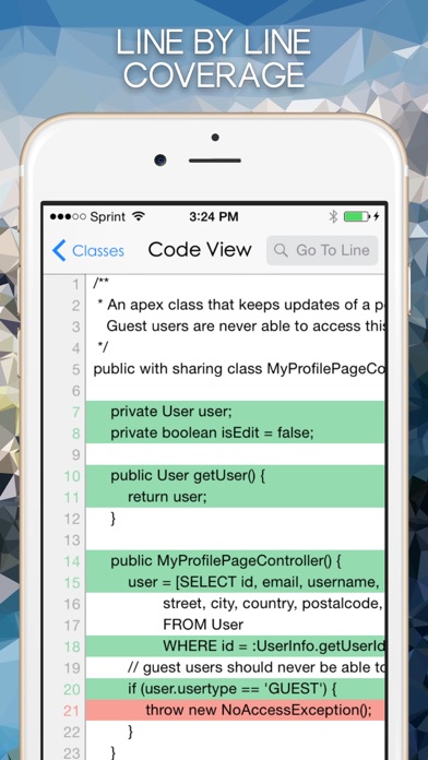 Screenshot 2 of Apex Labs - Test Coverage for Salesforce.com App