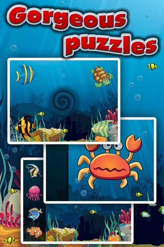 Underwater Puzzles for Kids - Educational Jigsaw Puzzle Game for Toddlers and Children with Sea Animalsのおすすめ画像3