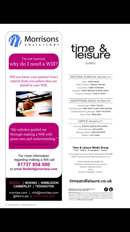 Time & Leisure Magazines