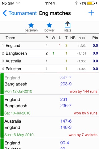 nxCricket screenshot 2