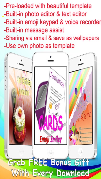 Invitation eCards with Photo Editor.Customize and Send Invitation eCards with Invitation Emoji,Text and Voice Messages