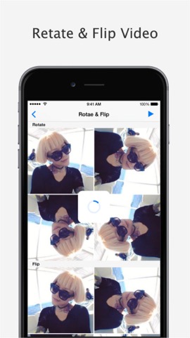 Video+Rotate & Flip FREE - for iPhone, iPod touch and iPadのおすすめ画像1