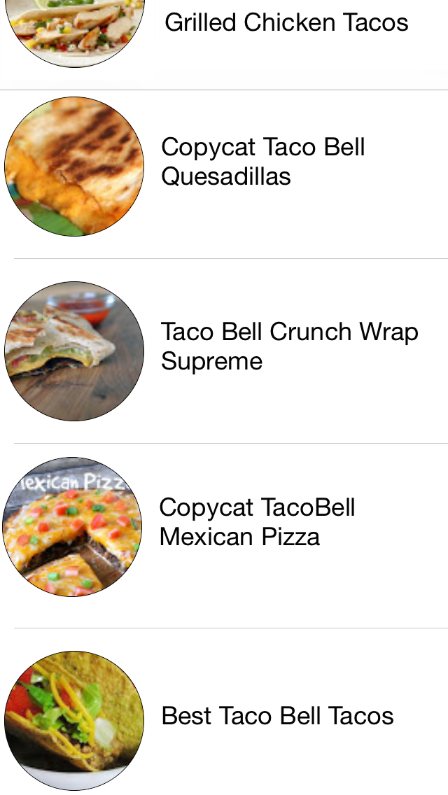 Restaurant Recipes iPhone screenshot