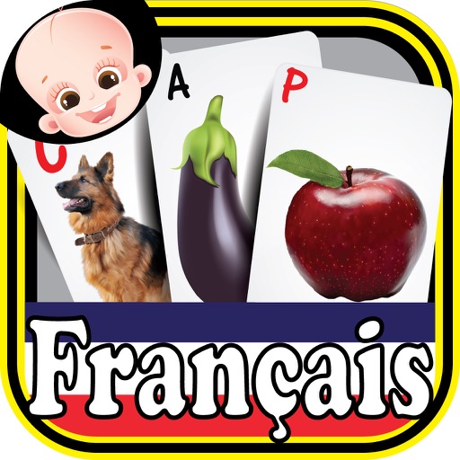 Preschooler Kids French ABC Alphabets & Numbers Flash Cards Icon