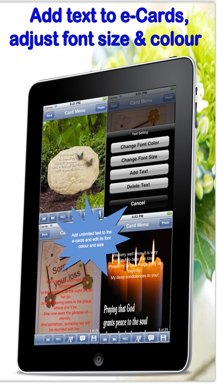 Best Condolence Cards with Photo Editor.Customise and send condolence cards with sympathy text,voice messages and photo effects screenshot-4
