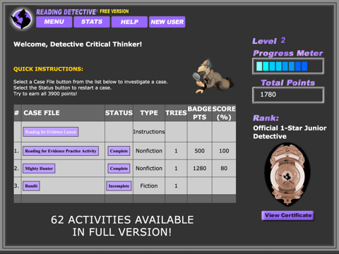 Screenshot #6 pour Reading Detective® Beginning (Free)
