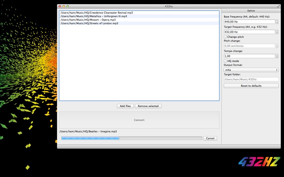 432hz Music Converter for Mac OS X - 1.07 - (macOS)