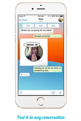 Game screenshot Stickr! - Send fun selfie expressions as stickers to friends hack