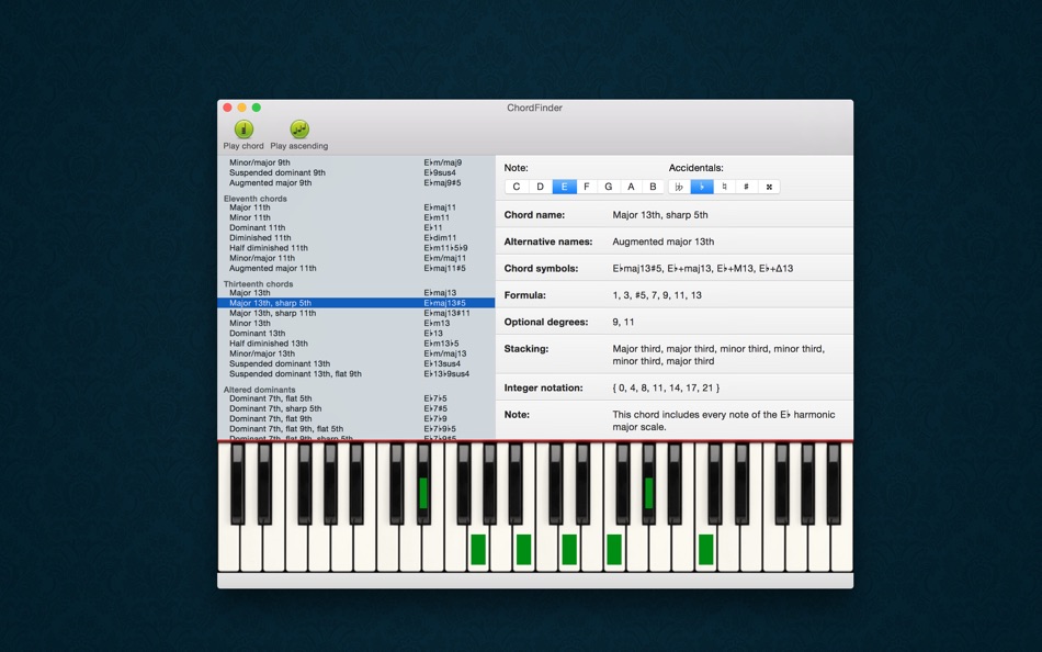 ChordFinder - Piano Chord Finder for Serious Musicians - 1.4.0 - (macOS)