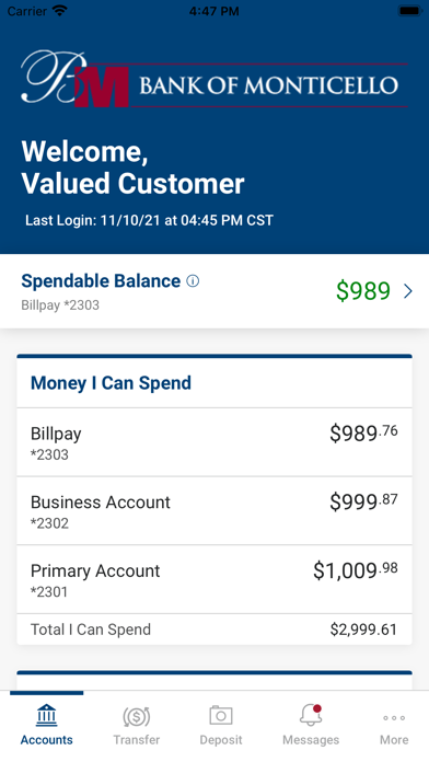 Bank of Monticello, MO Screenshot