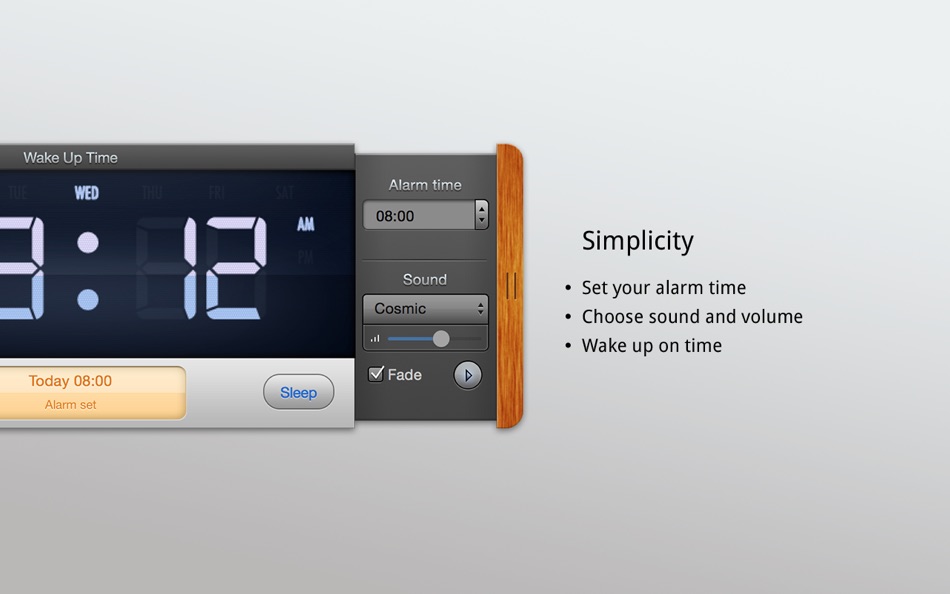 #2. Wake Up Time - Alarm Clock (macOS) Podle: Rocky Sand Studio Ltd.