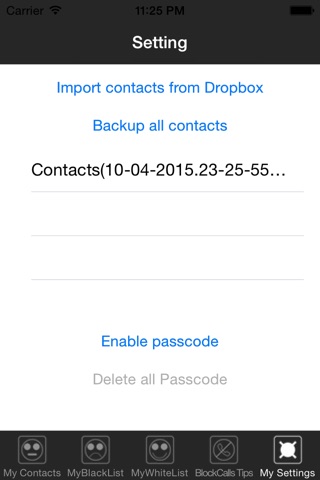 My BlackList & WhiteList manager contacts screenshot 4