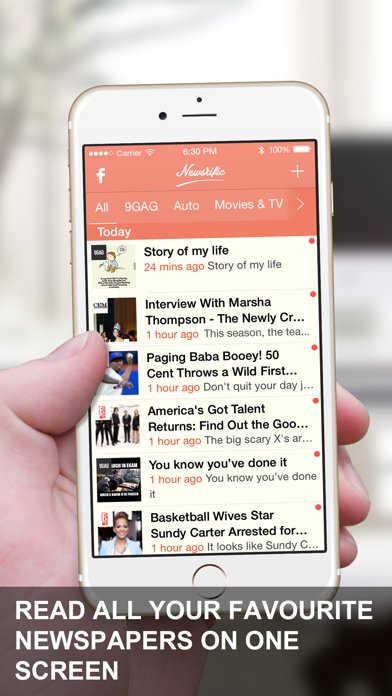 Newsrific ニュースの定番: キュレーションマガジン with Yahoo RSS Feeds のスクリーンショット
