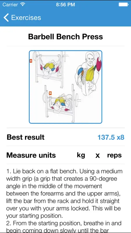 iGym PRO - Gym Workout Log. Exercise journal, bodybuilding & fitness routines for bulking & cutting, abs carving. Body measurements diary. Weight loss & mass tracker. screenshot 4 of 5