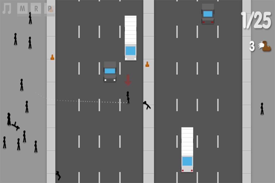 Cross The Road - Stickman Edition screenshot 2