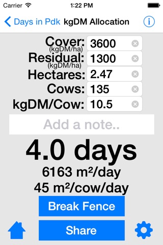 Grazing Calculator screenshot 3