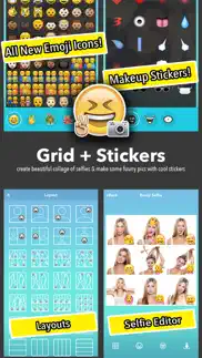 emoji selfie - 1000+ emoticons & face makeup + collage maker iphone screenshot 4