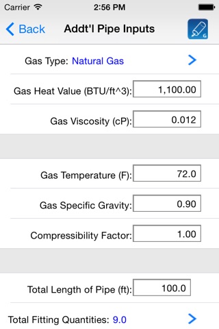 HVAC Pipe Sizer - Gas Plus screenshot 4