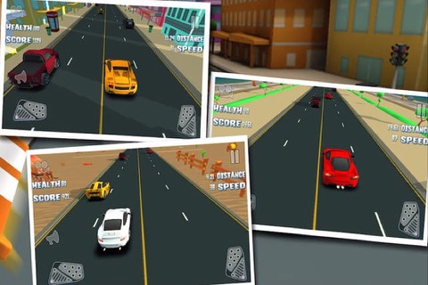 3D Space Car Marshals - A Crazy Driving Simulator Free screenshot 2