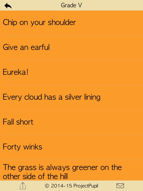 Idioms by Grade