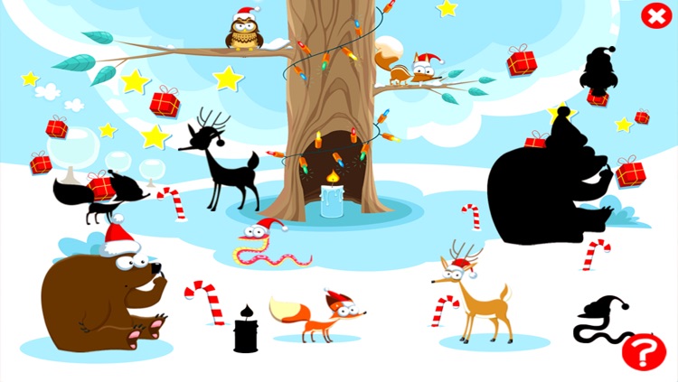 A Christmas Tale: a game to learn and play for children with animals of the snowy wood