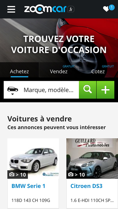 Screenshot #1 pour Zoomcar.fr | Annonces voitures occasion - Cote auto et depot gratuits pour vendre