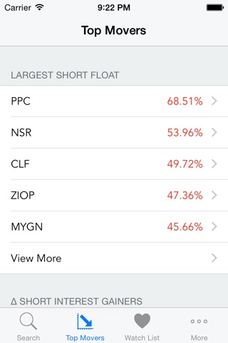 Stock Short Interest screenshot 4